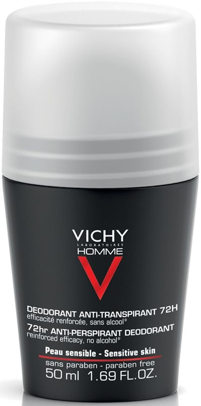 דאודורנט רול ווישי עד 72 שעות VICHY Homme - Roll-on Anti perspirant deodorant for men 72H