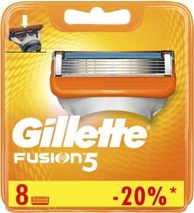 גילט פיוז'ן 5 מארז 8 סכיני גילוח ואביזרים Gillette Fusion5