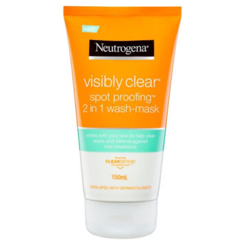 ניטרוגינה תרחיץ ומסיכה לפנים 2ב-1 למניעת פצעונים Neutrogena Visibly Clear 2-in1 Wash-Mask 150ml