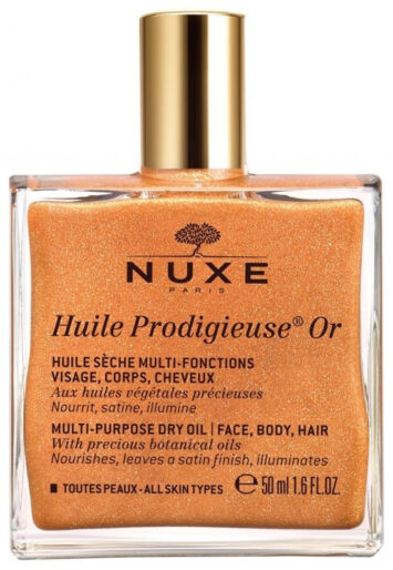 נוקס פאריז שמן רב שימושי מוזהב להזנה ומראה זוהר 50 מ"ל Nuxe Huile Prodigieuse Or Multi-Purpose Dry Oil 50ml