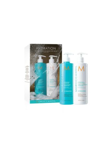 מרוקן אויל מארז שמפו ומרכך המעניקים לחות לשיער Moroccanoil Shampoo And Conditioner 500ml Hydration