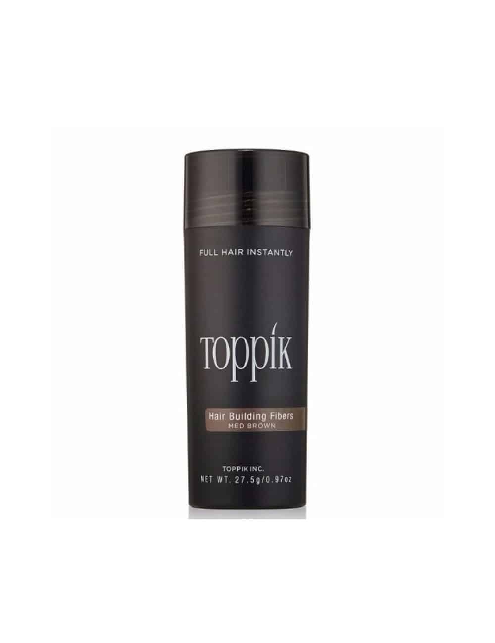 טופיק אבקה למילוי השיער צבע חום בינוני 27.5גרם Toppik Hair Building Medium Brown Fibers 27.5G
